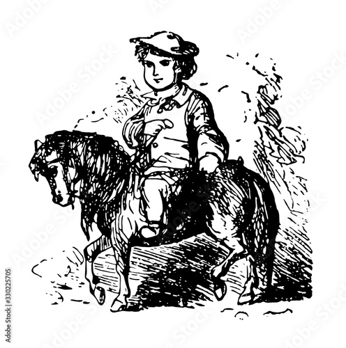 Little Pony, vintage illustration