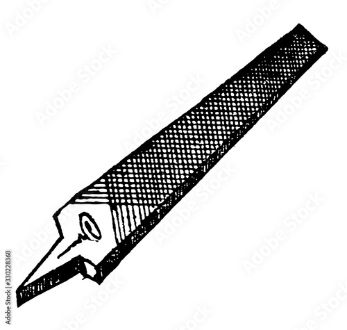 File, vintage illustration.