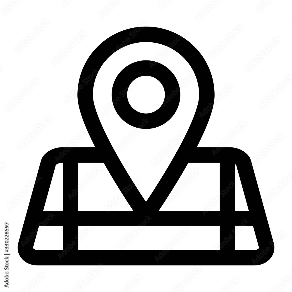 Location pin on map icon illustration. Place marker, gps, navigation sign. Location pin on map icon illustration. Place marker, gps, navigation sign.