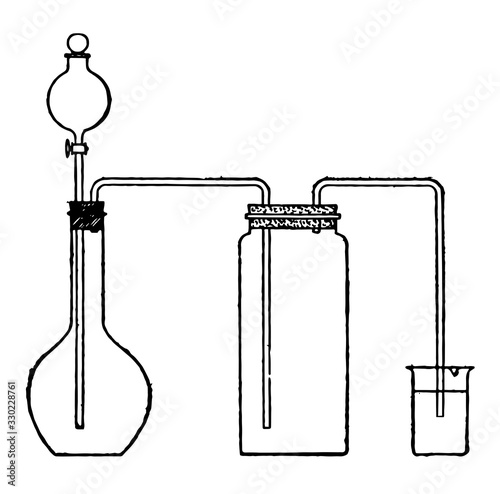 Chlorine, vintage illustration