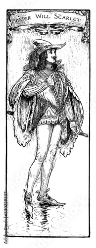 Master Will Scarlet, vintage illustration