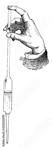 Pipette, vintage illustration.