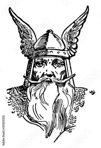 Norseman, vintage illustration