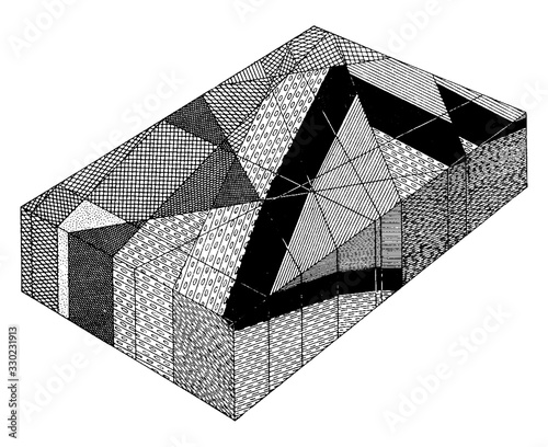 Basalt Diagram, vintage illustration.