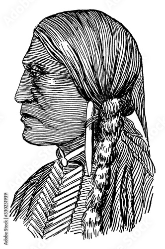 Apache, vintage illustration.