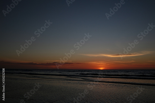 sunset on the beach