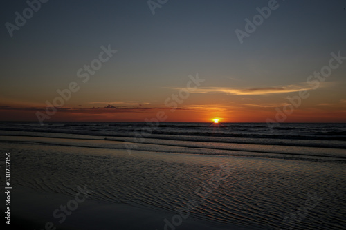 sunset on the beach