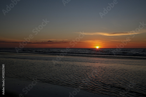 sunset on the beach