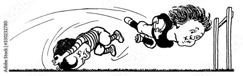 Football 5, vintage illustration