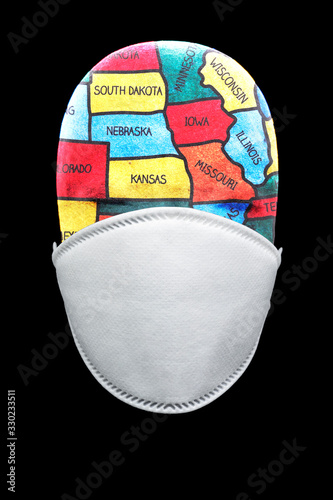 Wallpaper Mural health mask showing global pandemic breakout Torontodigital.ca