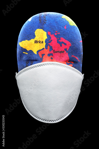 Wallpaper Mural health mask showing global pandemic breakout Torontodigital.ca