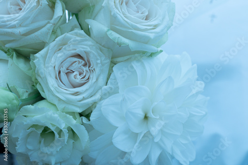 bouquet of white roses