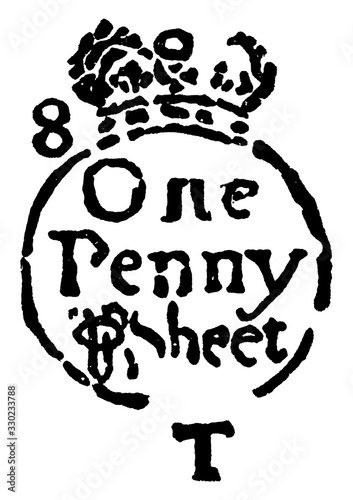 Stamp, vintage illustration