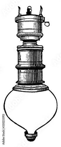 Arc Lamp, vintage illustration.