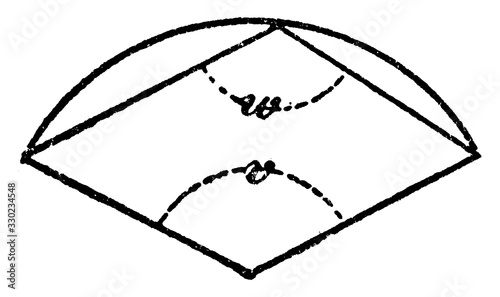 Circle Sector, vintage illustration.