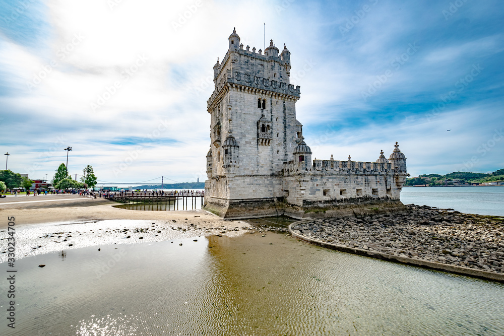 torre de belem in lisbon portugal