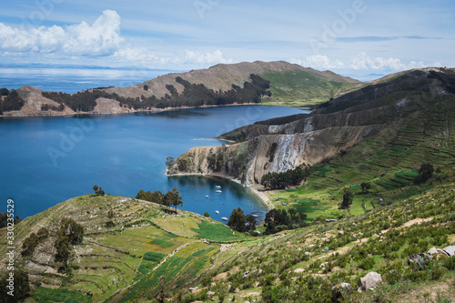 Island of the Sun (Spanish: Isla del Sol) in Lake Titicaca, Bolivia, South America
