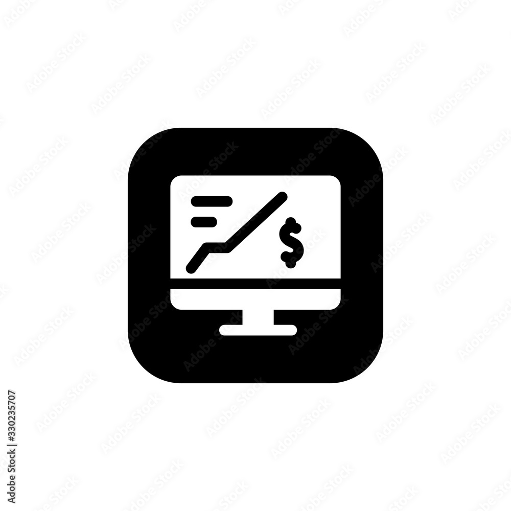 monitoring icon. business and finance icon. Perfect for application, web, logo and presentation template. icon design solid rounded style monitoring icon. business and finance icon. Perfect for application, web, logo and presentation template. icon design solid rounded style