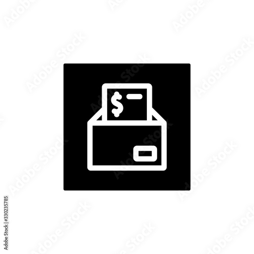 mail icon. business and finance icon. Perfect for application, web, logo and presentation template. icon design line inverted style