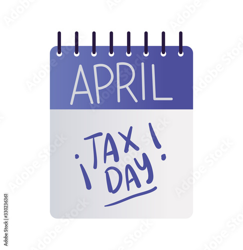 tax day calendar vector design