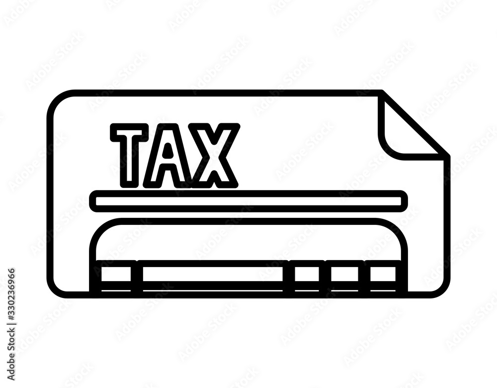 Isolated tax document vector design Isolated tax document vector design