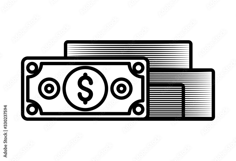 Isolated money bills vector design Isolated money bills vector design