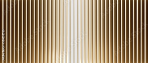 Golden metallic slices isolated in white background. 3d rendering - illustration.