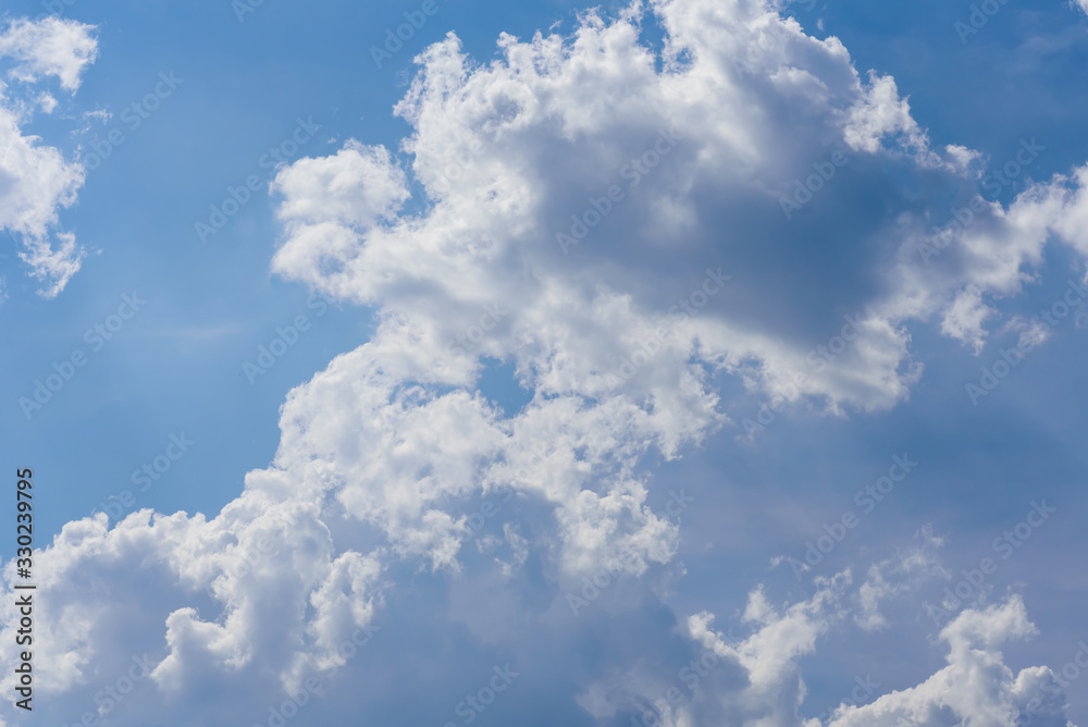 Blue sky with white clouds in the afternoon Blue sky with white clouds in the afternoon
