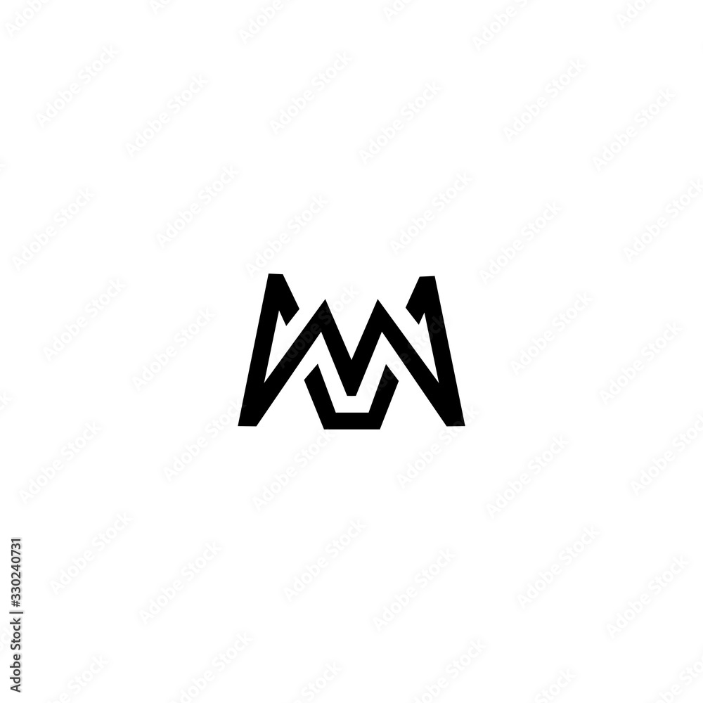 MW WM Letter Logo Design Vector MW WM Letter Logo Design Vector