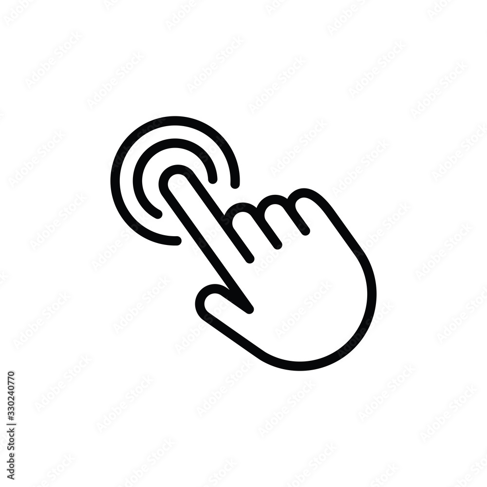 Hand clicking icon. Click pointer vector. Hand clicking icon. Click pointer vector.