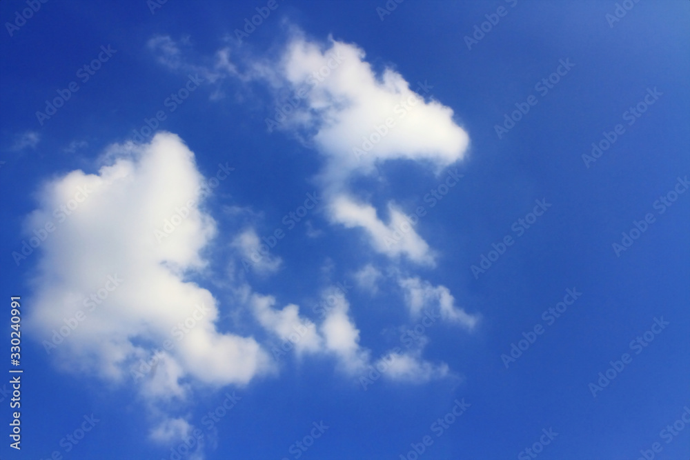 Blue sky with group clouds Imagination like a dragon Blue sky with group clouds Imagination like a dragon