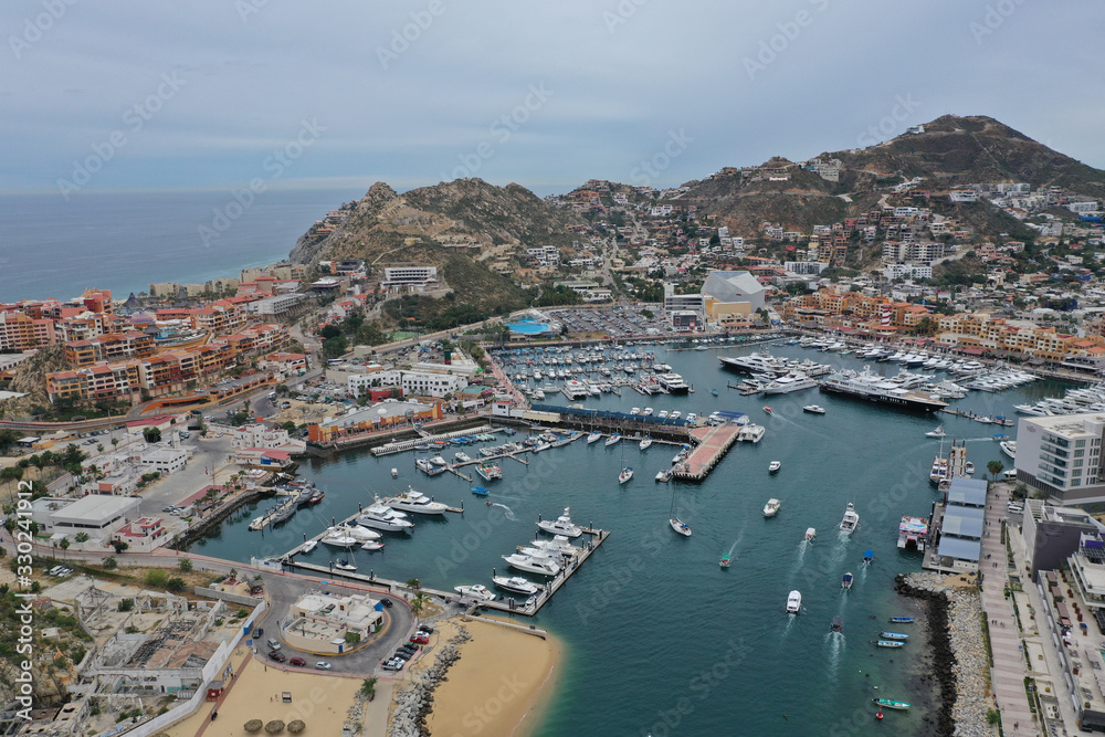 A 4k high definition aerial of Cabo San Lucas 