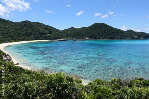 Okinawa Japan - Tokashiki Island Aharen Beach scenic view