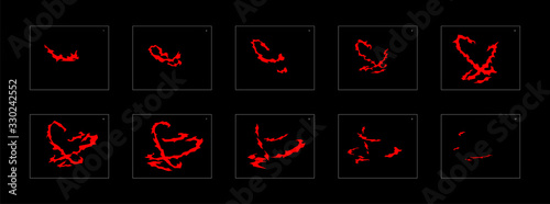 Shine fire spark animation effect. shiny effect sprite sheet. frame by frame classic animation sprite sheet for game, cartoon, video, animation or motion