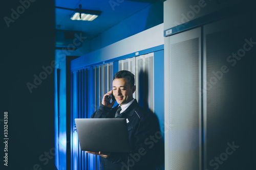 Wallpaper Mural server data network center internet man connection Torontodigital.ca