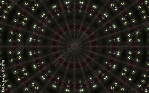 Beautiful Abstract Mosaic Seamless kaleidoscope pattern with a Mandala