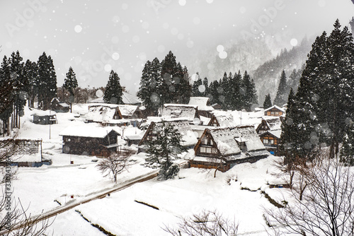 Ainokura Village in Winter, Gokayama, Toyama, Japan photo