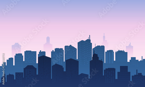 Background of city with many buildings apartment.