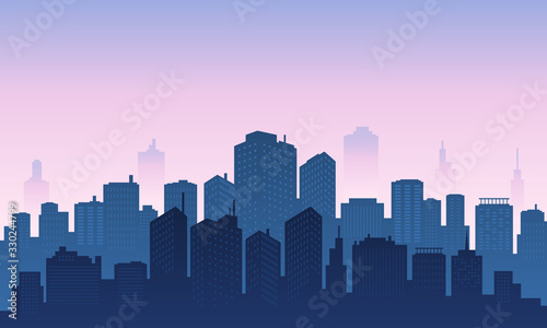 Background of city with many buildings apartment.