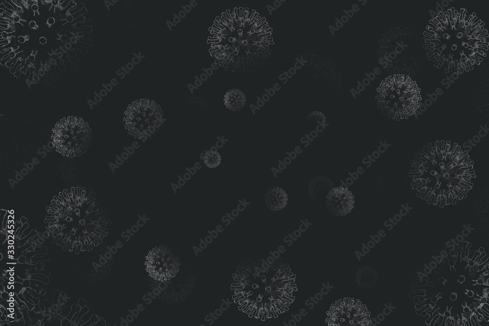 Bacteria infection or virus flu background Bacteria infection or virus flu background