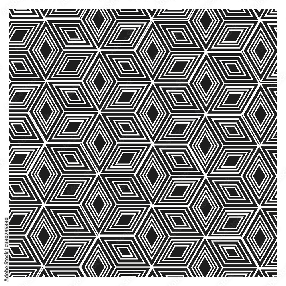 Geometric vector background. Cube line shapes. Optical illusion Geometric vector background. Cube line shapes. Optical illusion