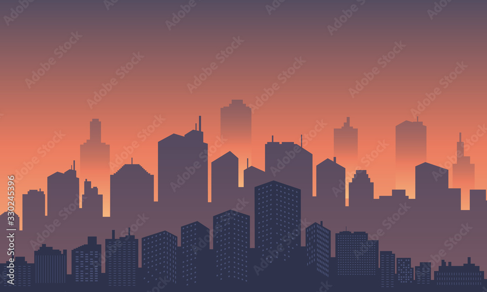 Background of city with buildings tall skyscraper.