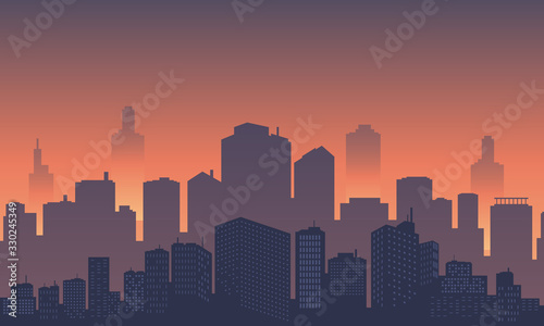 Background of city with buildings tall skyscraper.