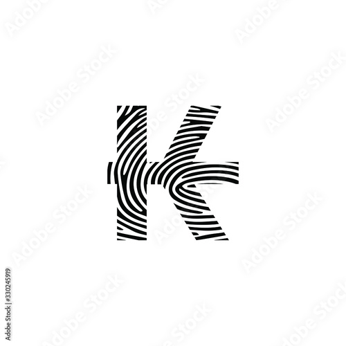 Kip Vector Icon Design. Laos Currency Symbol. Fingerprint Concept Kip graphic design. LAK