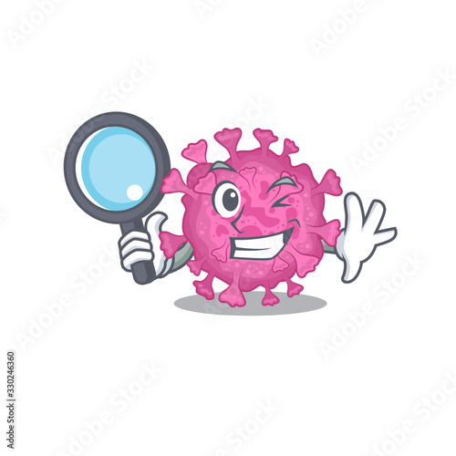Corona virus organic in Smart Detective picture character design
