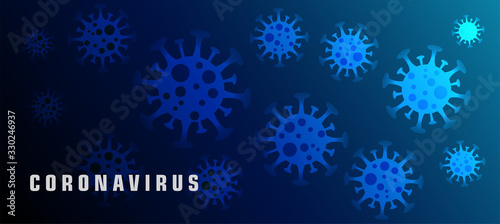 coronavirus ncov or covid-19 virus banner concept