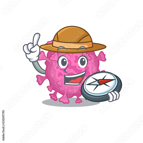 Corona virus organic an experienced explorer with a compass