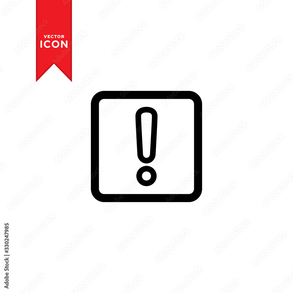 Exclamation mark icon vector. Icon illustration on white background. Exclamation mark icon vector. Icon illustration on white background.
