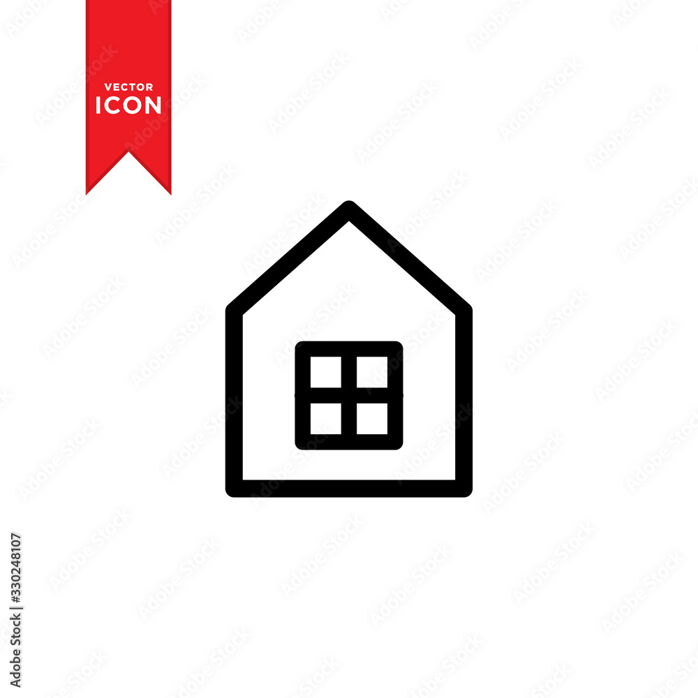 Home icon vector. Outline icon home isolated on white background. Home icon vector. Outline icon home isolated on white background.