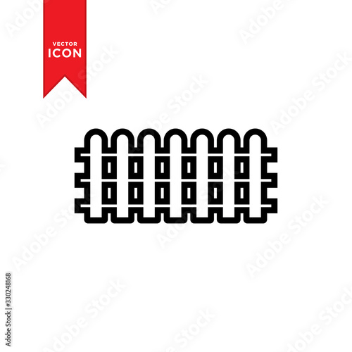 Fence icon vector. Flat design style on trendy icon.
